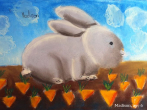 Bunny Pastel Painting