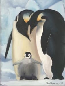 Penguins Oil Painting