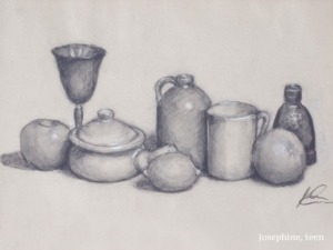 Charcoal Drawing Still life