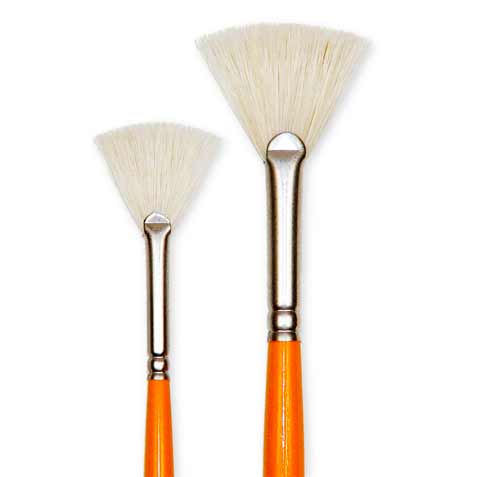 Synthetic Sable Fan Brush - Fan 2 - Multi-Use Paint Brushes - Art Supplies & Painting